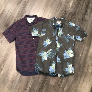 Quiksilver Set of 2 Button Down SS Shirts